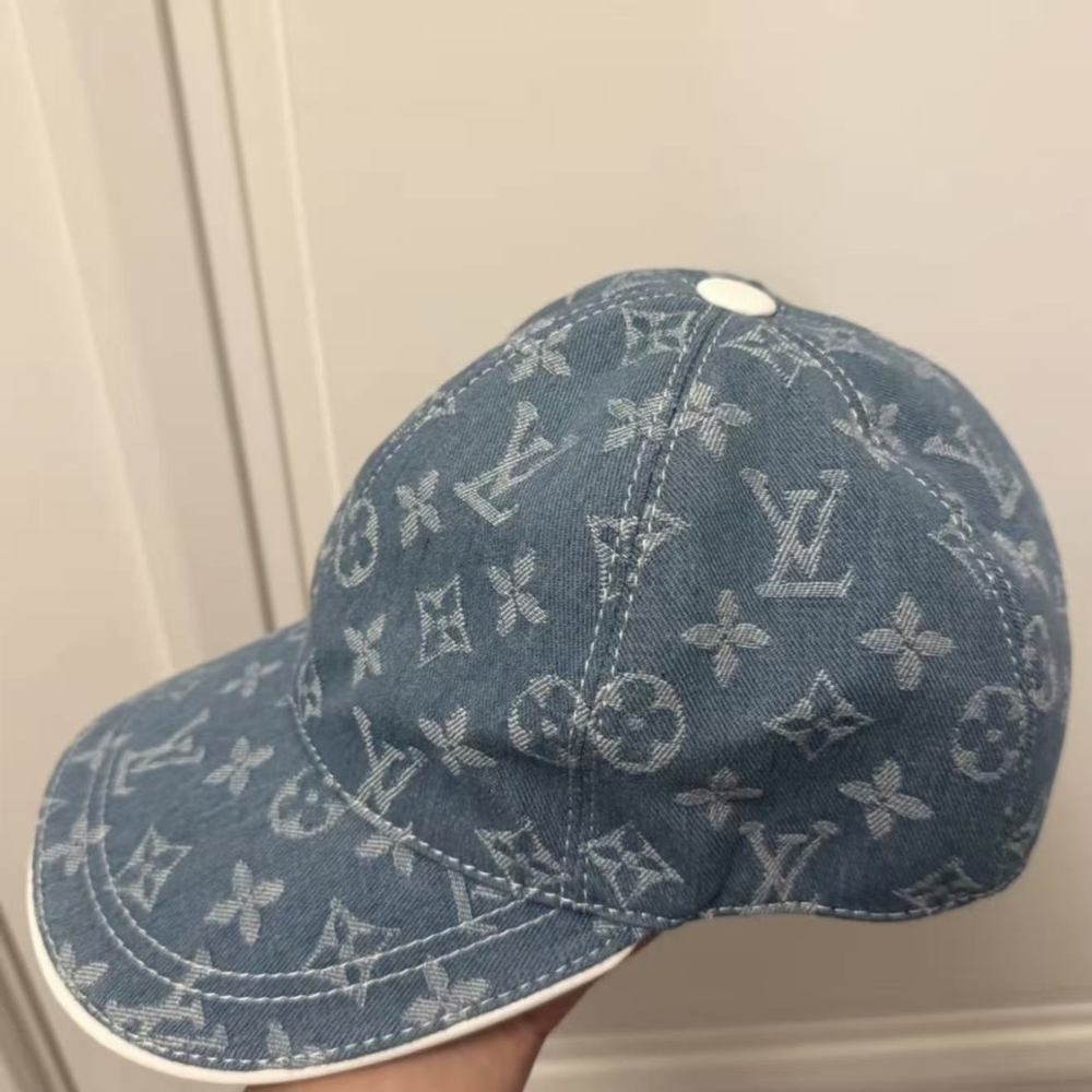 Louis Vuitton Monogram Denim Baseball Cap Blue - Picture 2 of 4